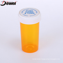 30ml 8 Dr Pe Pet Child-proof Cap Pill Bottle Child Resistant Cap Vial, Plastic Vials With Screw Caps